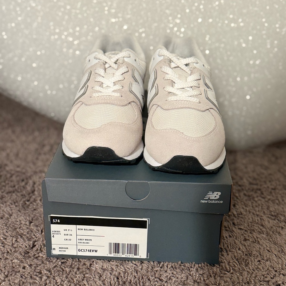 New Balance Kids' 574 Grey/White Sneakers